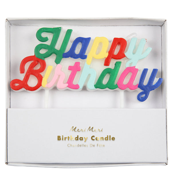 Meri Meri Filz-Girlande Happy Birthday – 3,2 M Mit 3D-Buchstaben, Bunte Filzbuchstaben Mit Polyfill, In Aufbewahrungsbeutel