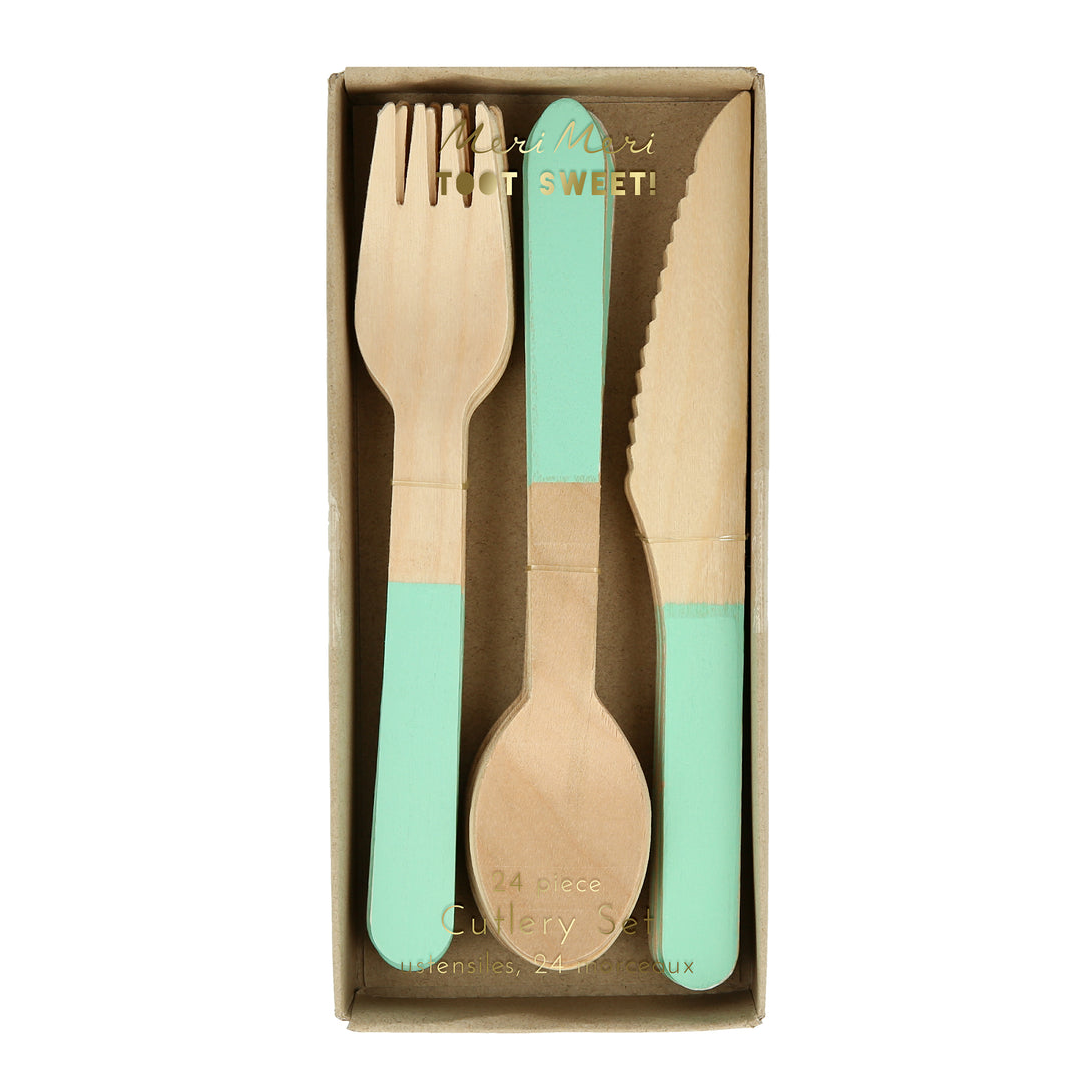 Mint Wooden Cutlery Set