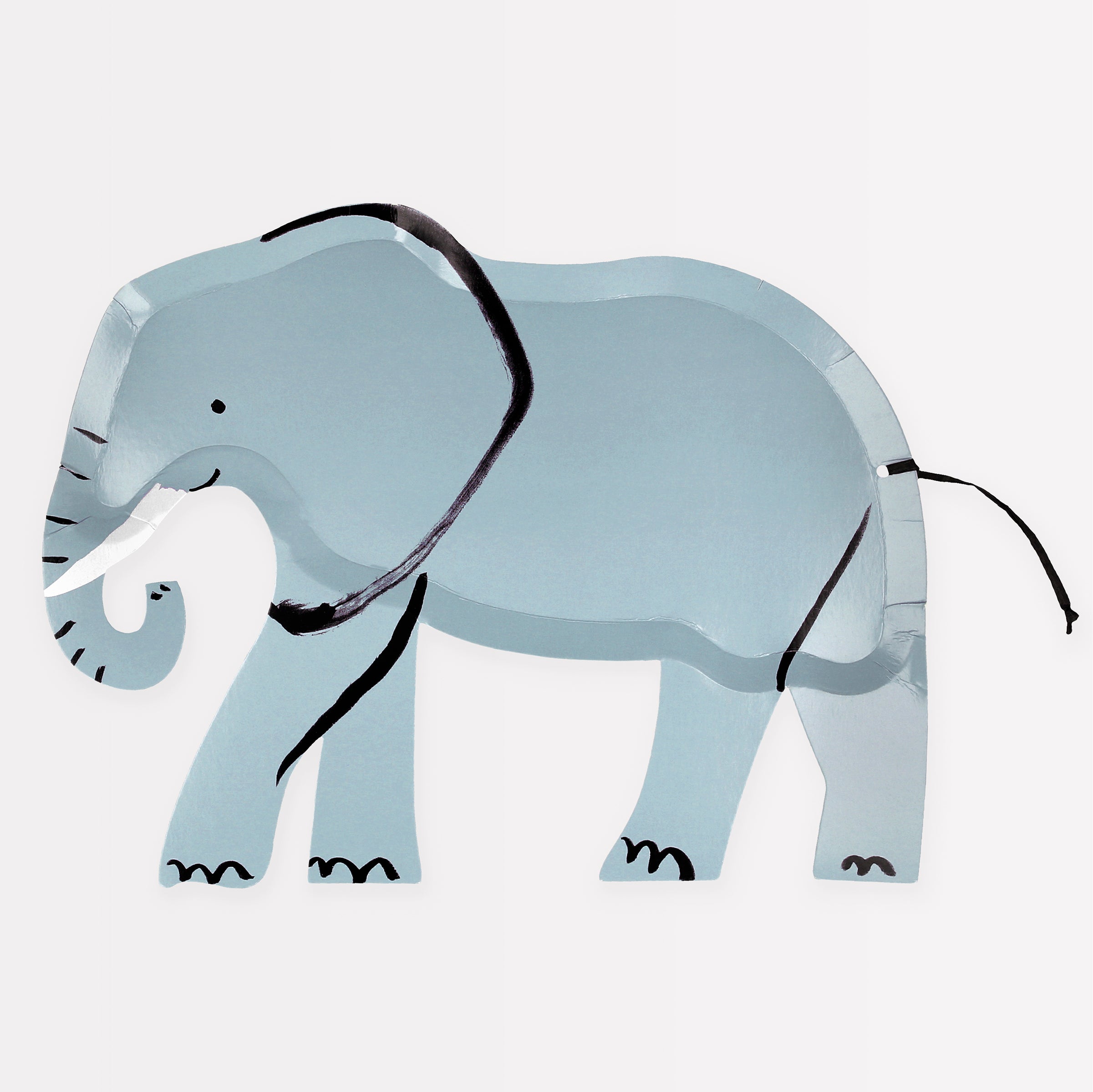 Our paper party plates, in the shape of an elephant, are ideal for a safari birthday party.