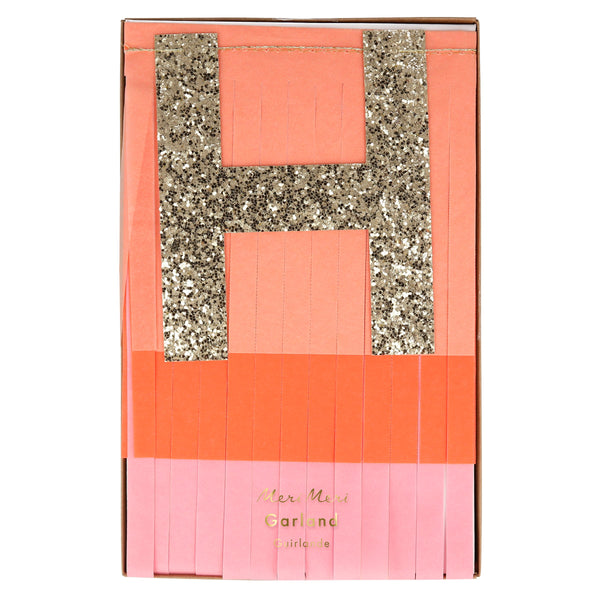 Pink Happy Birthday Fringe Garland Image6