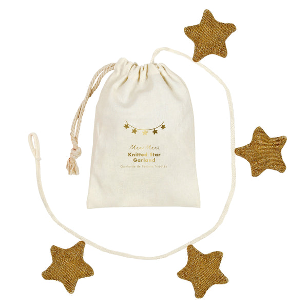 Gold Knitted Star Garland Image6