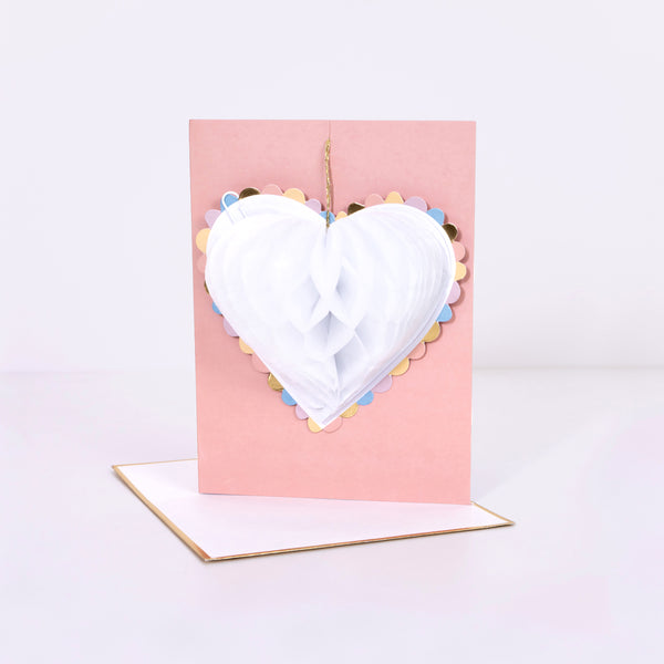 Honeycomb Heart Wedding Card Image2