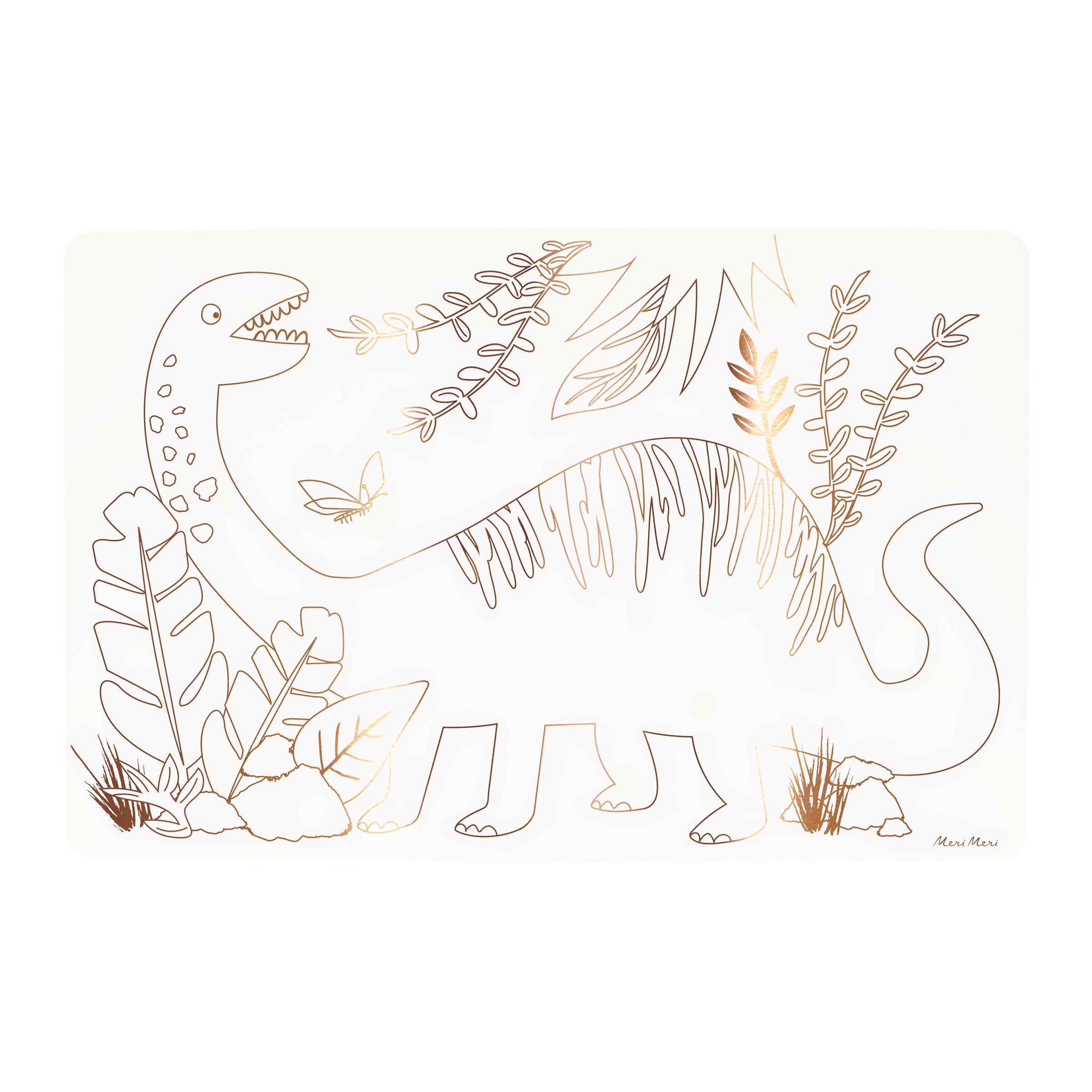 Colouring time is here, with out special kids placemats featuring dinosaurs, perfect for a dinosaur party.