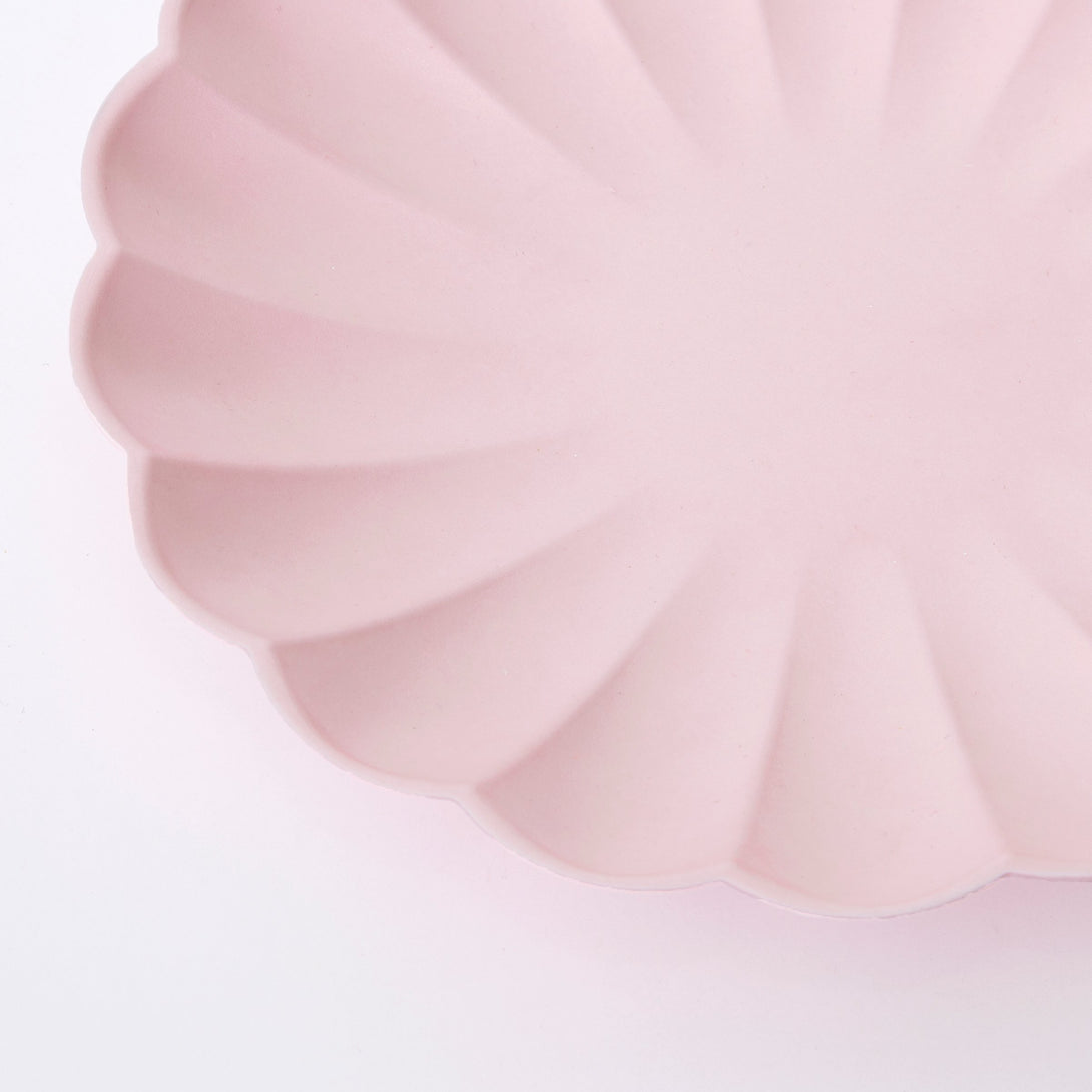 Small Candy Pink Compostable Plates