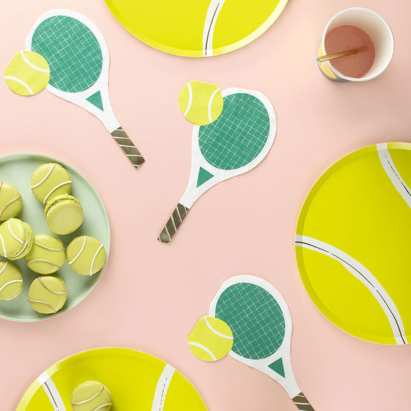 Our fun party napkins, in the shape of a tennis racket and tennis ball, are perfect for a tennis party. Image2