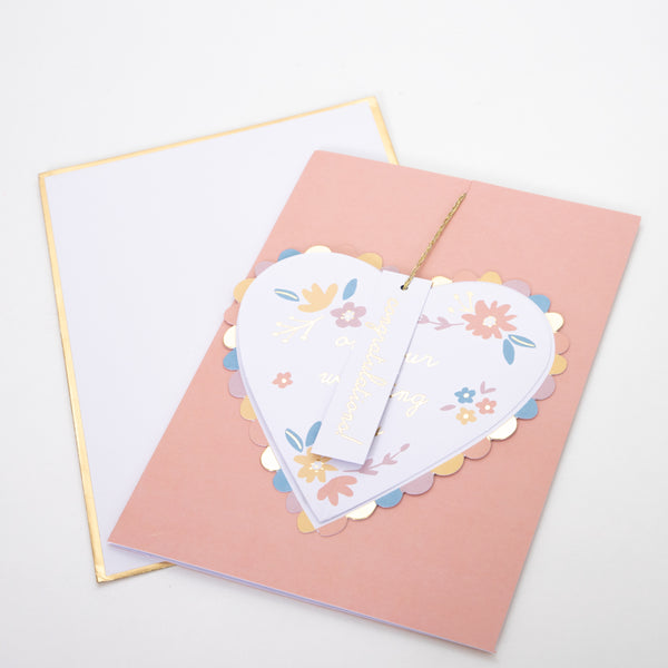 Honeycomb Heart Wedding Card Image3