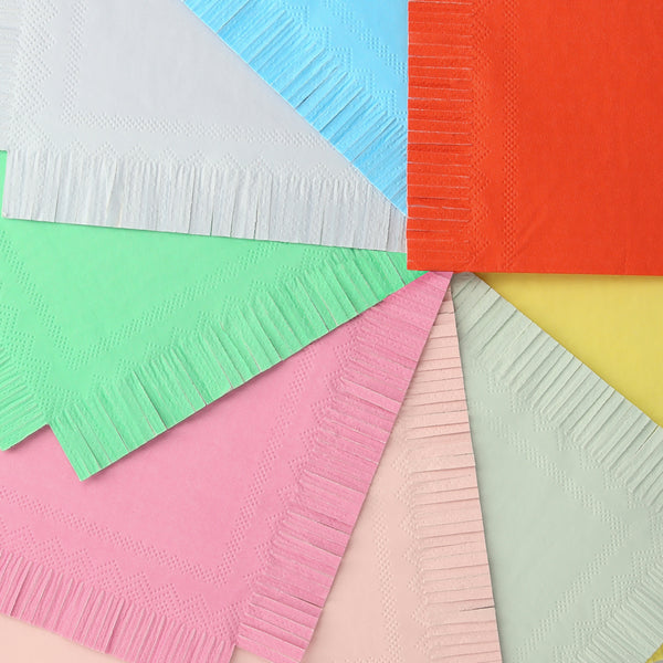 Our party napkins, in bright colours, are the ideal birthday napkins.