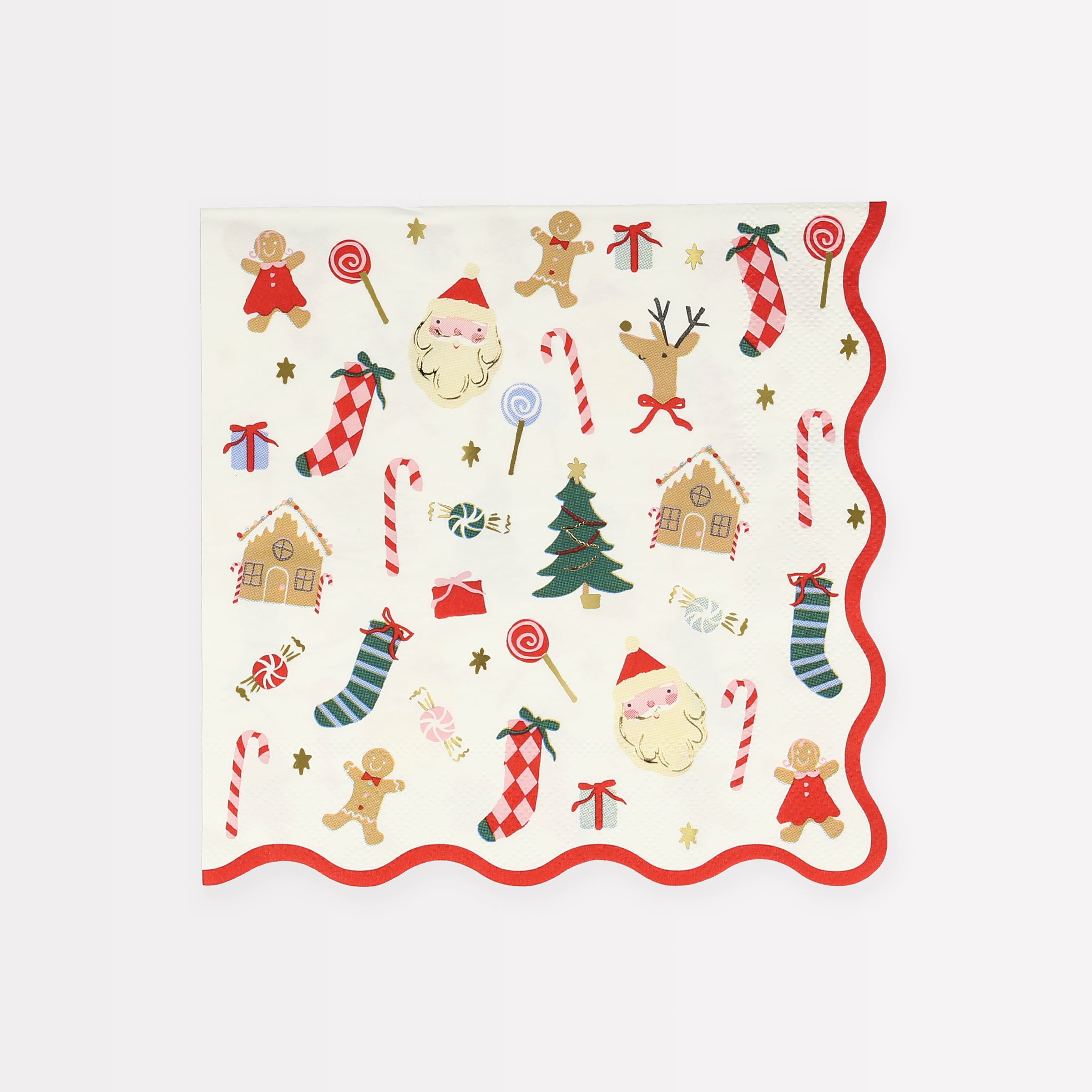 Our large paper napkins, with jolly designs, are great as Christmas table decorations.
