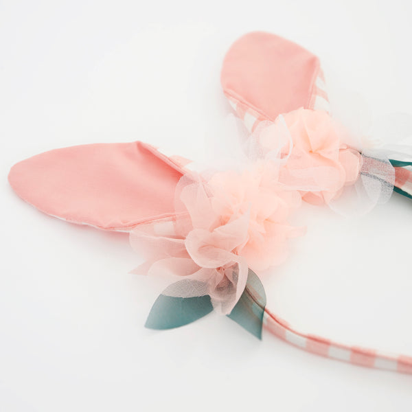 Embellished Gingham Bunny Headband Image4