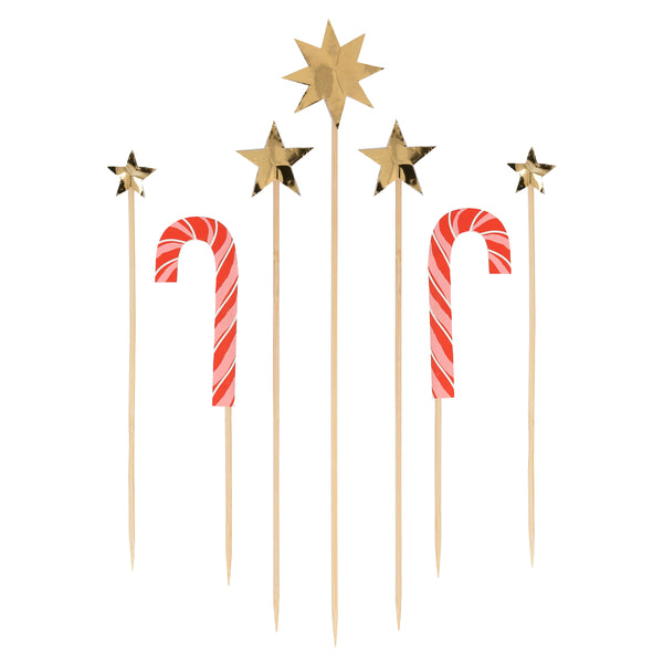 Our Christmas cake decorations include gold glitter star cake toppers and a honeycomb 3D Christmas tree. Image6