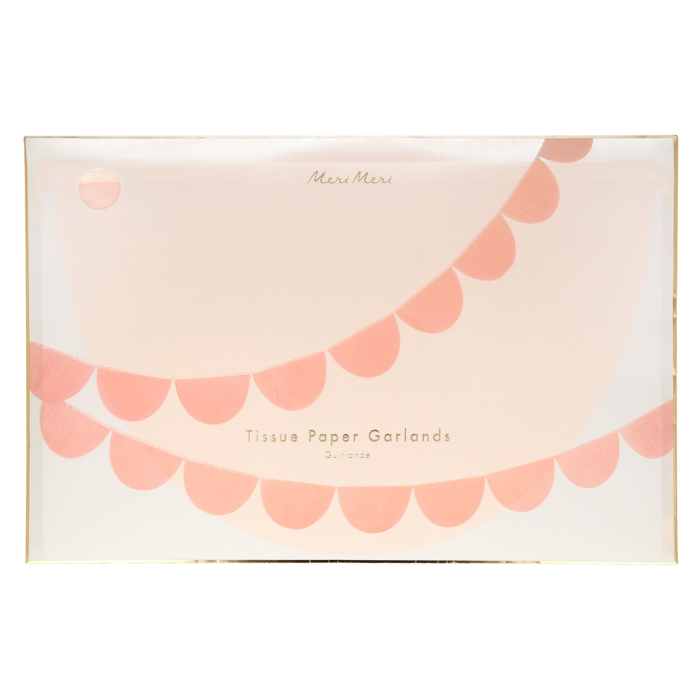 Peach Tissue Paper Scallop Garlands