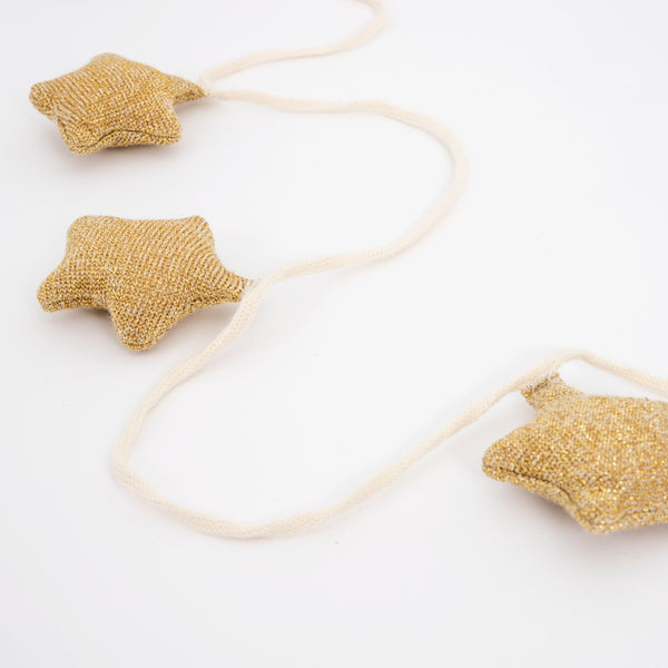 Gold Knitted Star Garland Image2