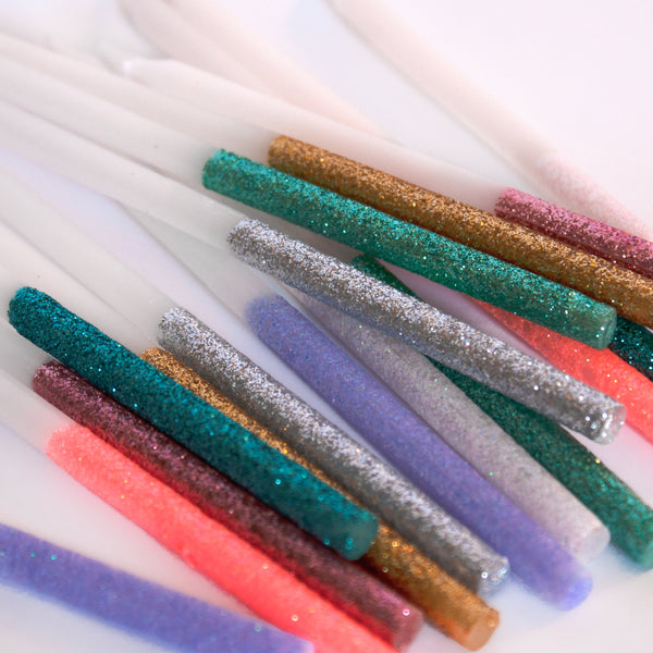 Multicolour Dipped Glitter Candles Image3