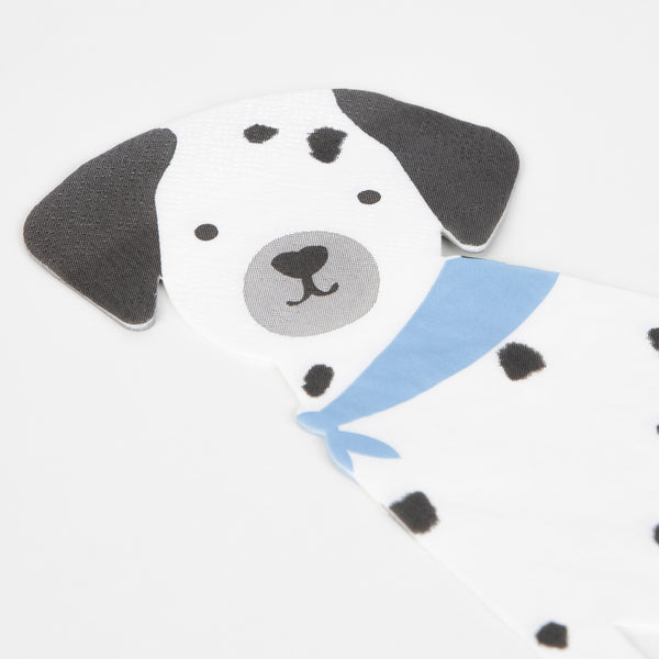 Our party napkins, in the shape of a pup, are ideal for a dog themed birthday party. Image4
