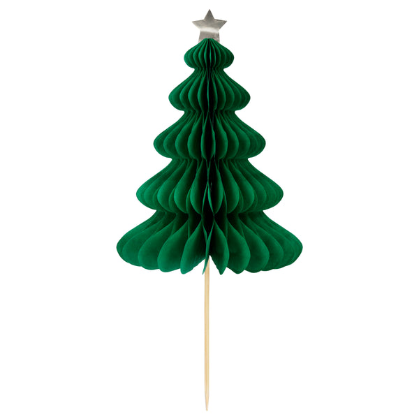 Our Christmas cake decorations include gold glitter star cake toppers and a honeycomb 3D Christmas tree. Image7