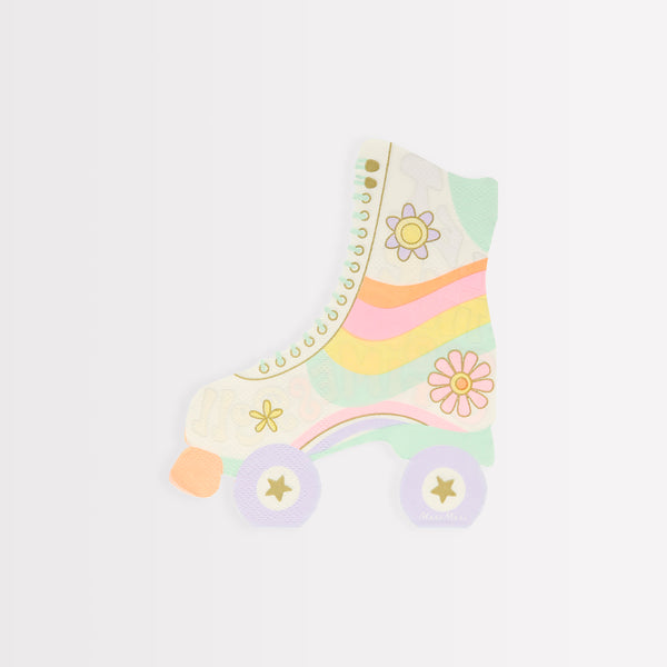 These roller skate shaped napkins add a groovy touch to any party. Image4