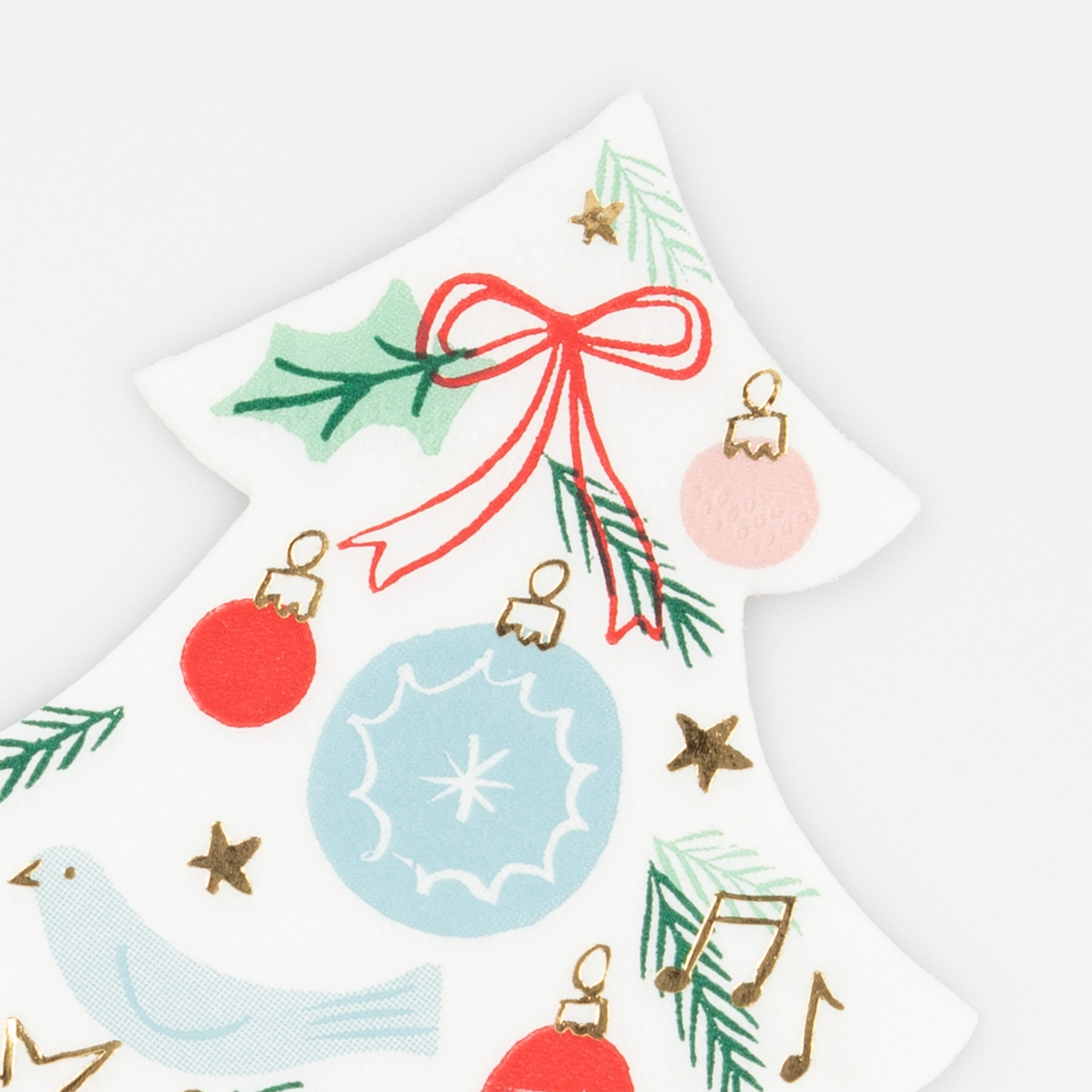 Our Christmas tree napkins will look amazing as Christmas party table decorations.