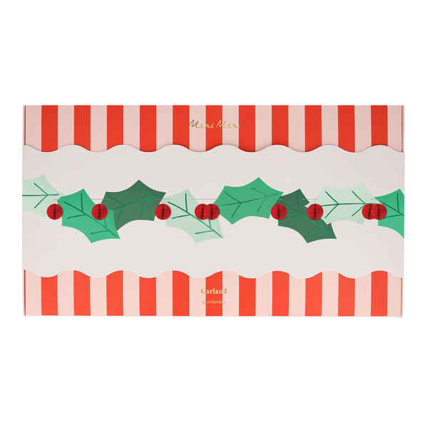 Our special paper garland features 3D holly berries and glittery leaves. Image6