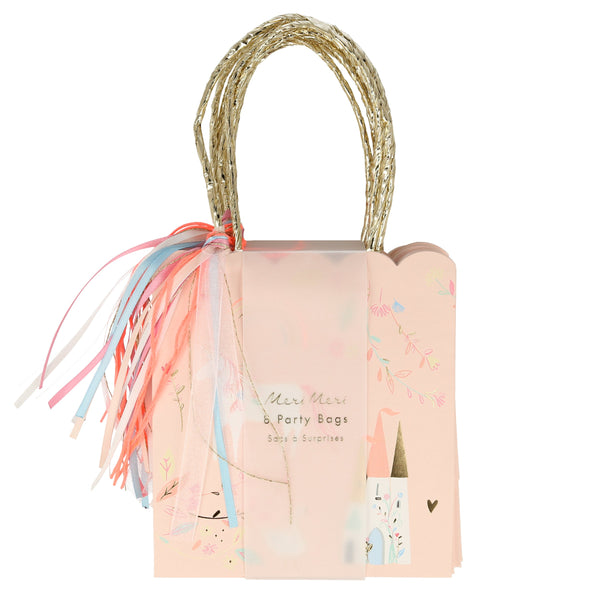 These beautiful party bags feature unicorns, swans and castles, with a scalloped edge and gold foil detail. Image4