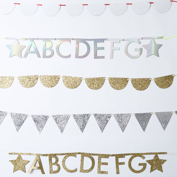Gold Glitter Letter Garland Kit Image6