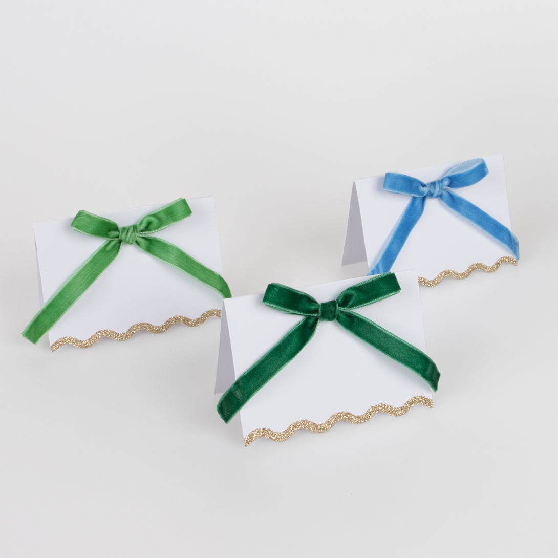 Bows on are on-trend, and will add an elegant touch to your Christmas party supplies.