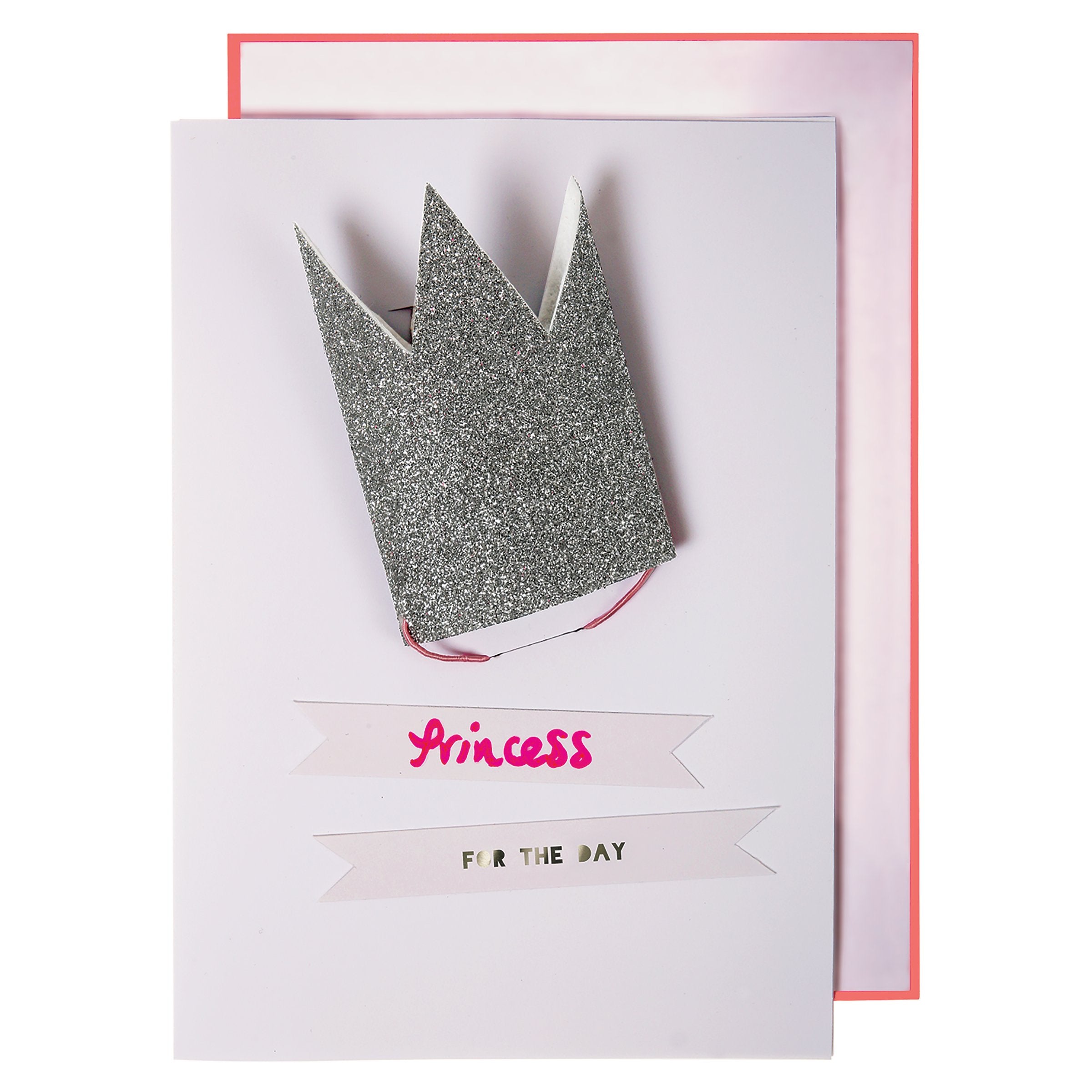 Glitter Princess Crown Birthday Card