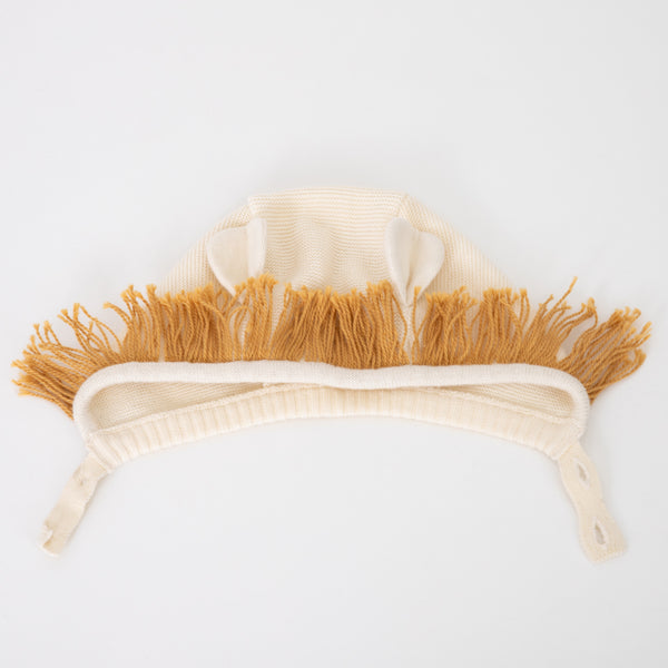 If you're looking for baby shower gift ideas then you'll love our organic cotton 0-6 month baby hat designed with adorable lion features. Image3