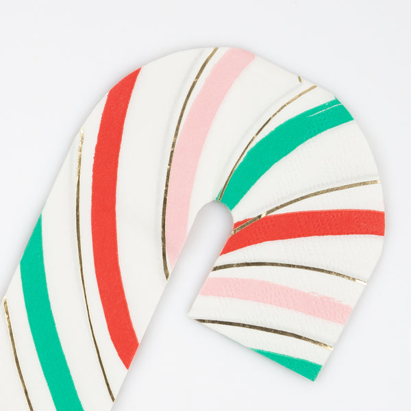 Our party napkins, designed to look like candy canes, are great for a Christmas cocktail party or for Christmas table decorations. Image3