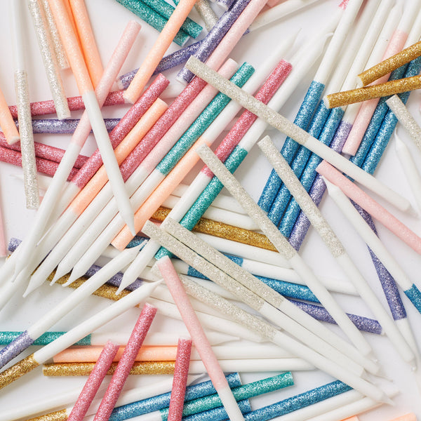 Multicolour Dipped Glitter Candles Image5