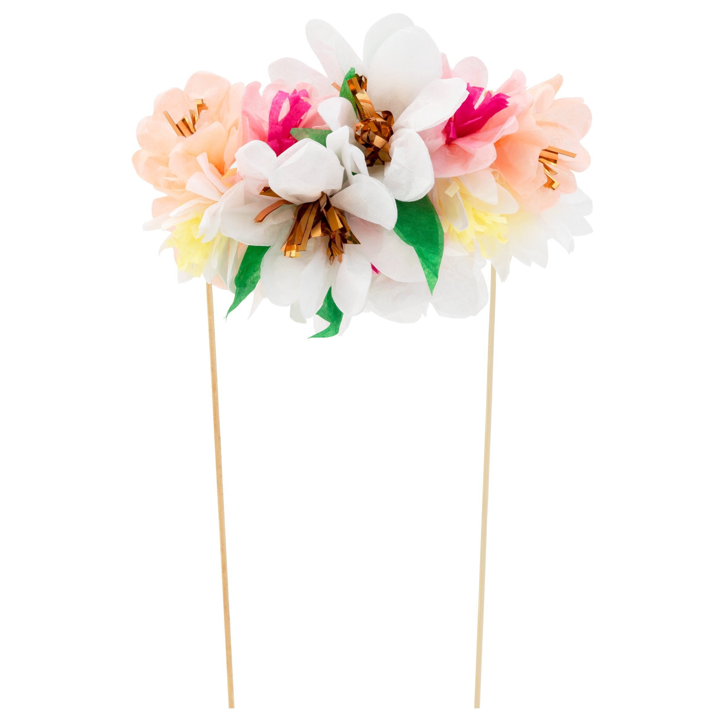 Turn a celebratory cake into a beautiful floral work of art with our fabulous cake topper crafted with colourful paper flowers.
