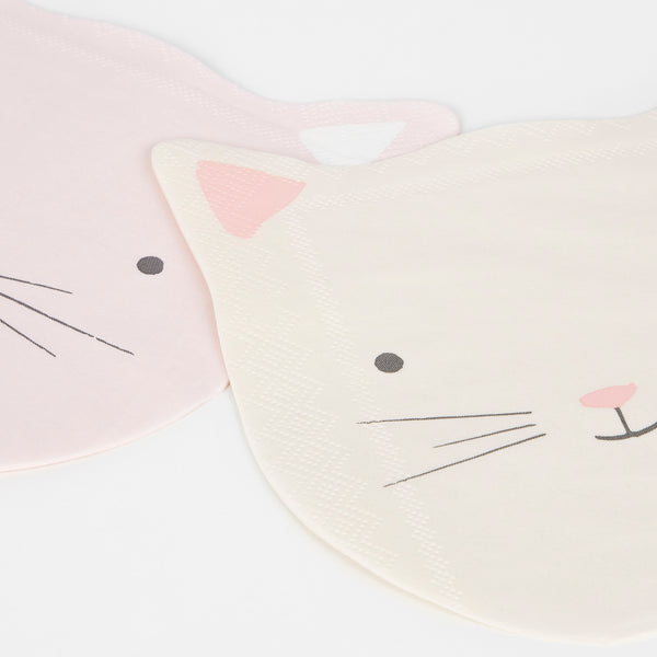 These pastel napkins are perfect for kids party decorations, or for a cat birthday party. Image4