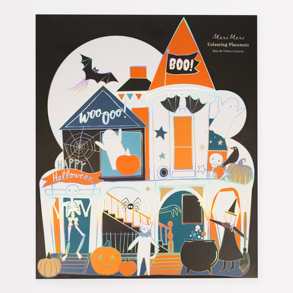 If your kids love colouring then our Halloween haunted house, which works as a poster and paper placemats, are perfect.