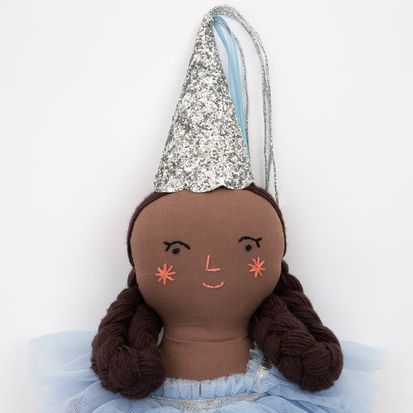 Esme is a beautiful princess toy with a gorgeous tulle dress and silver glitter hat. Image2