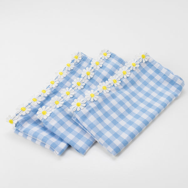 Daisy Edge Gingham Fabric Napkins Image5