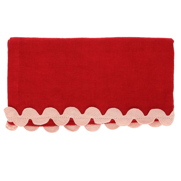 Our green, pink and red fabric napkins, with ric rac details, are perfect for Christmas tableware. Image5