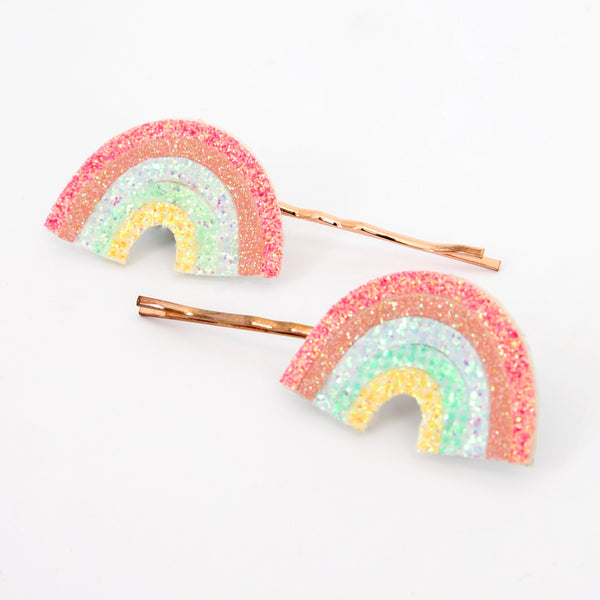 Glitter Rainbow Hair Slides Image2
