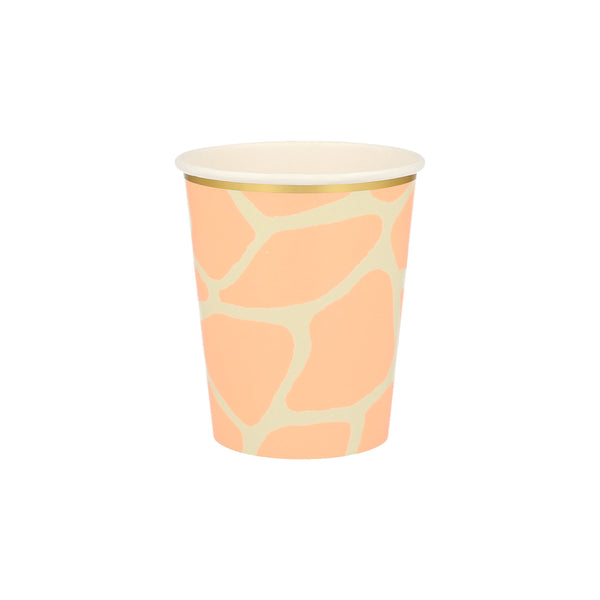 These paper cups feature animal print designs for a safari theme party. Image5