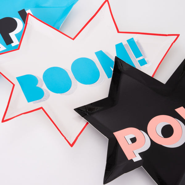 These party plates are ideal if you're looking for superhero party supplies, to decorate your party table. Image3