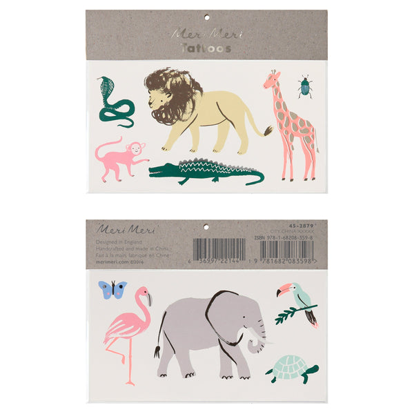 Pop our safari temporary tattoos for kids into safari party bags.