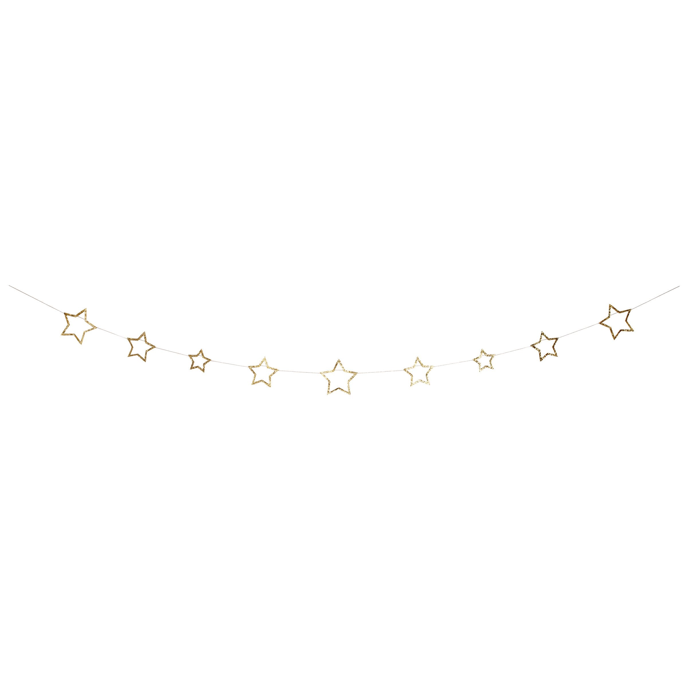 Gold Star Glitter Mini Garland – Meri Meri EU Retail