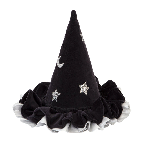 Our pointed hat, crafted from black velvet, is ideal to add to a witch costume and to wear for fun dressing up ideas. Image6