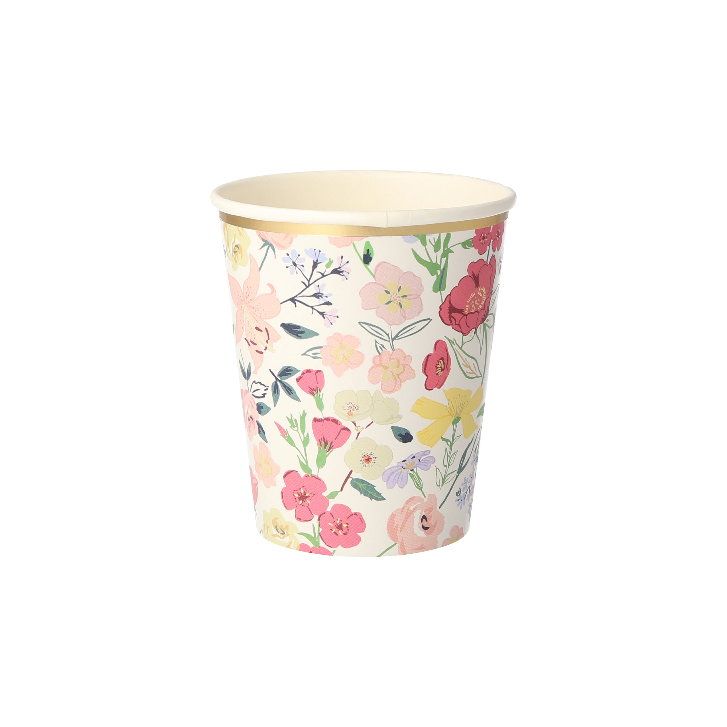 Our party cups, with elegant flowers, are ideal for a flower party, garden party, picnic or to add to wedding party supplies.
