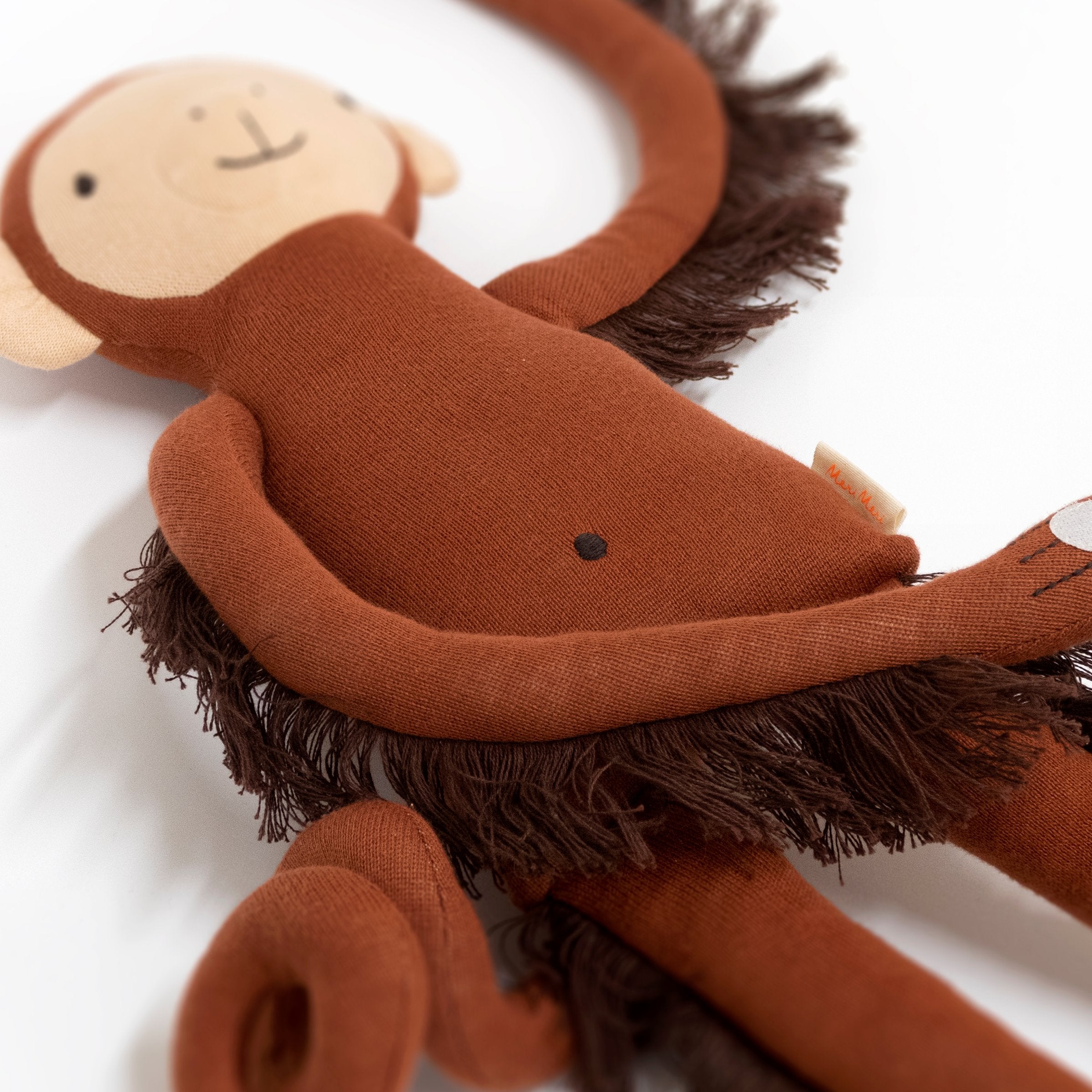 Our orgnaic cotton monkey soft toy is the perfect newborn baby gift.