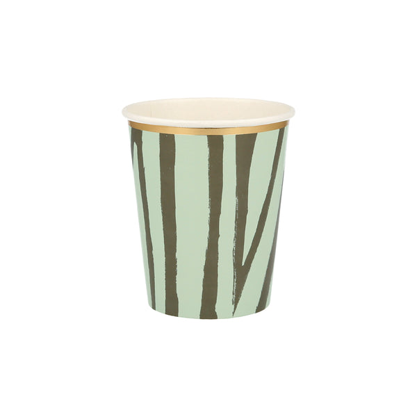 These paper cups feature animal print designs for a safari theme party. Image4