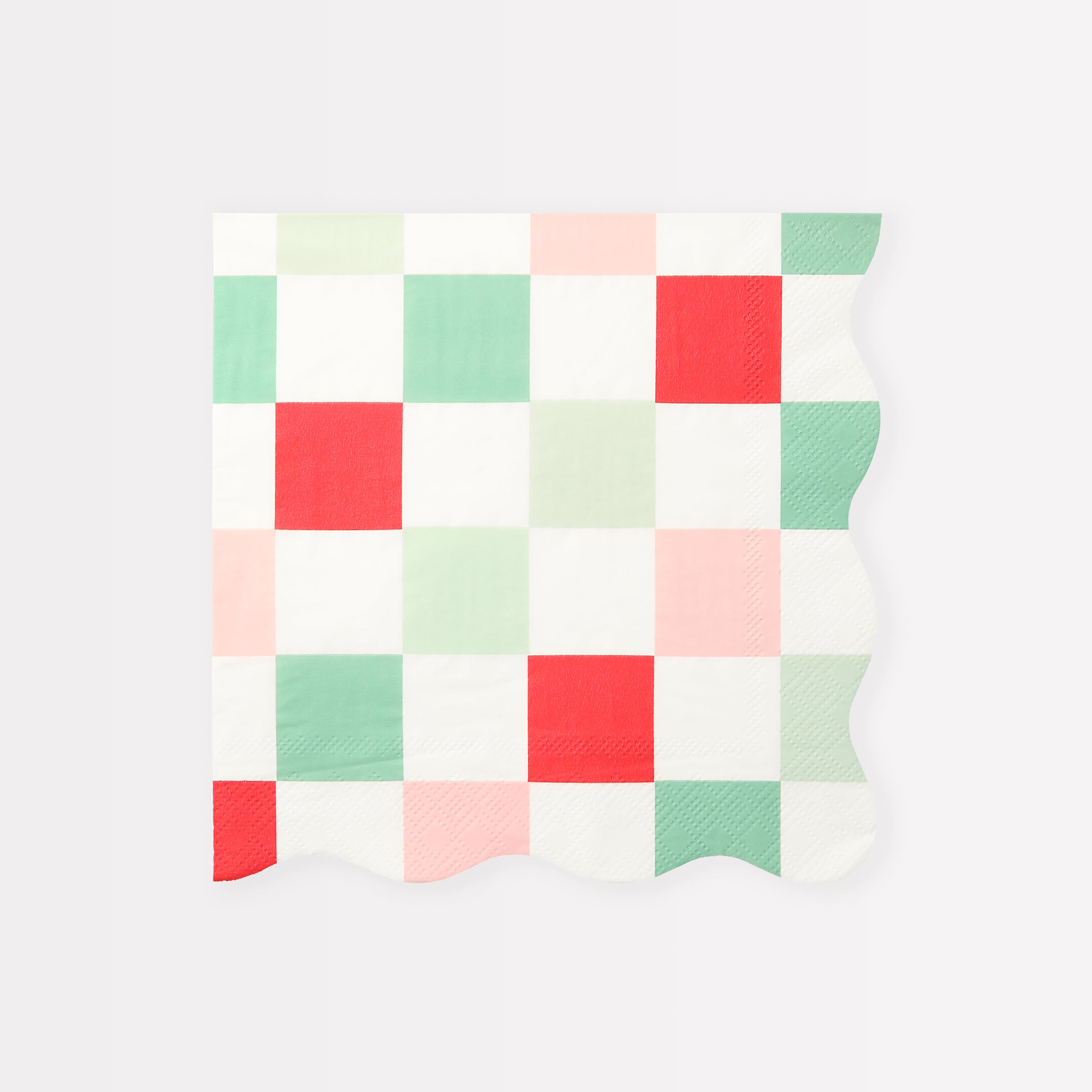 Our checked napkins are the perfect paper napkins for your Christmas dinner.
