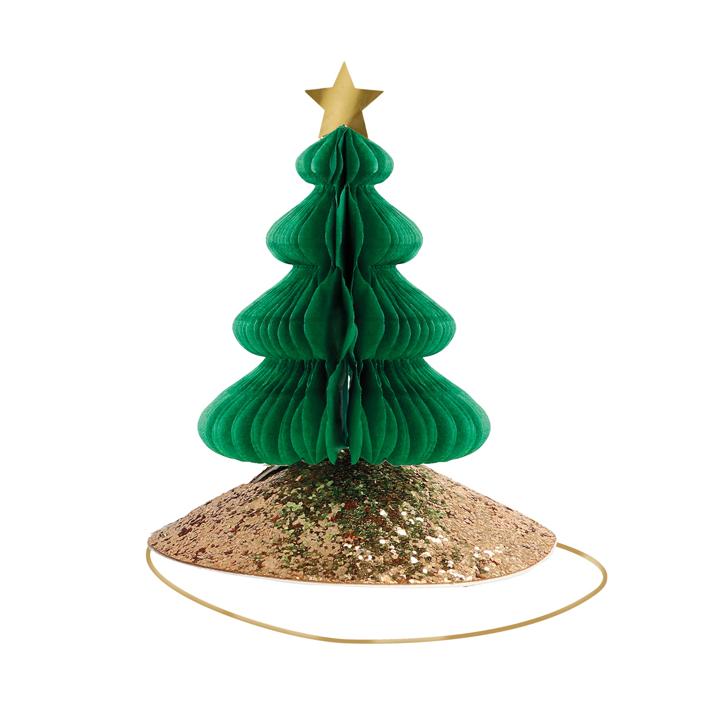Our Christmas tree hats are such fun.