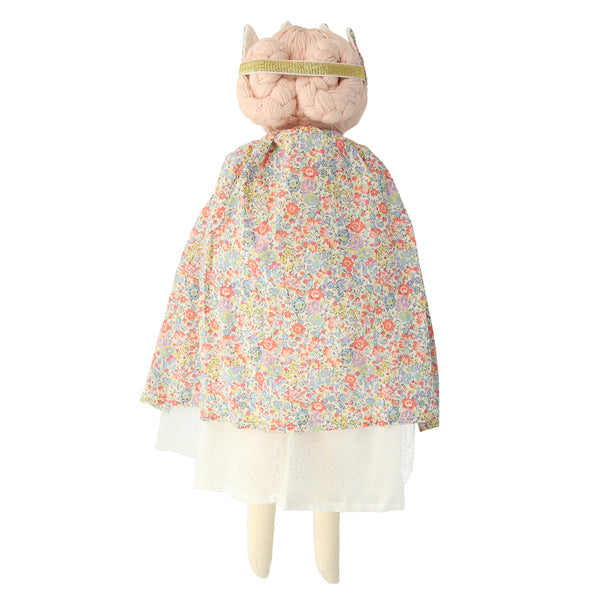 This beautiful princess doll has a white tulle dress with a Liberty floral cape, a crown and a star wand. Image7