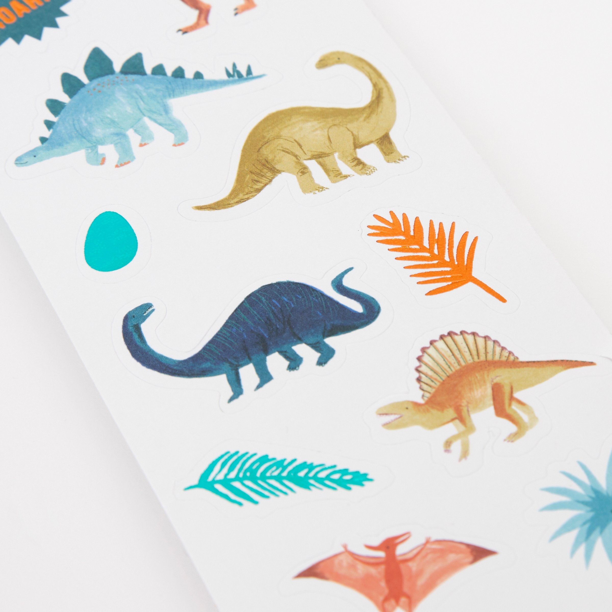 Add our mini dinosaur stickers to your dinosaur party supplies list.