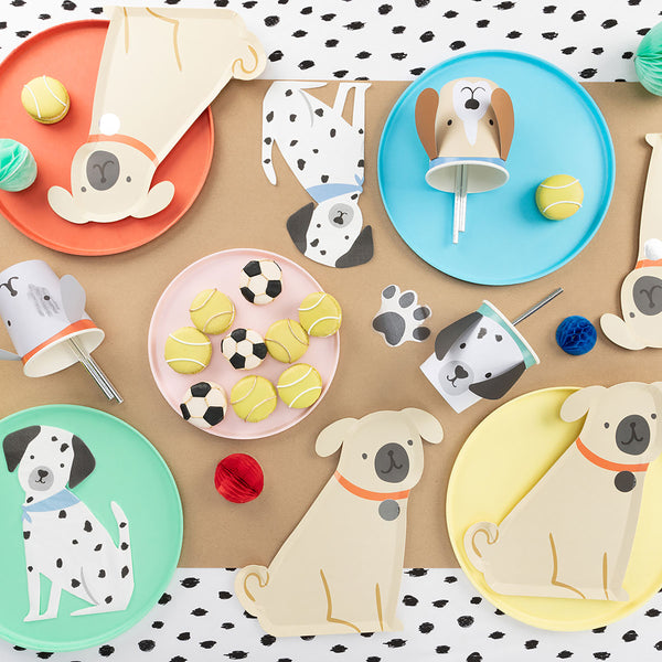 Our paper plates, in the shape of a pug, are perfect for a dog themed birthday party or dog birthday party. Image2