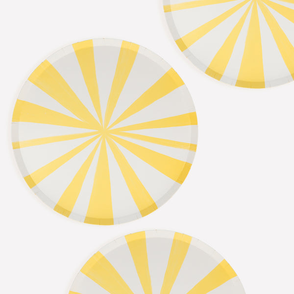 Yellow Stripe Dinner Plates Image3